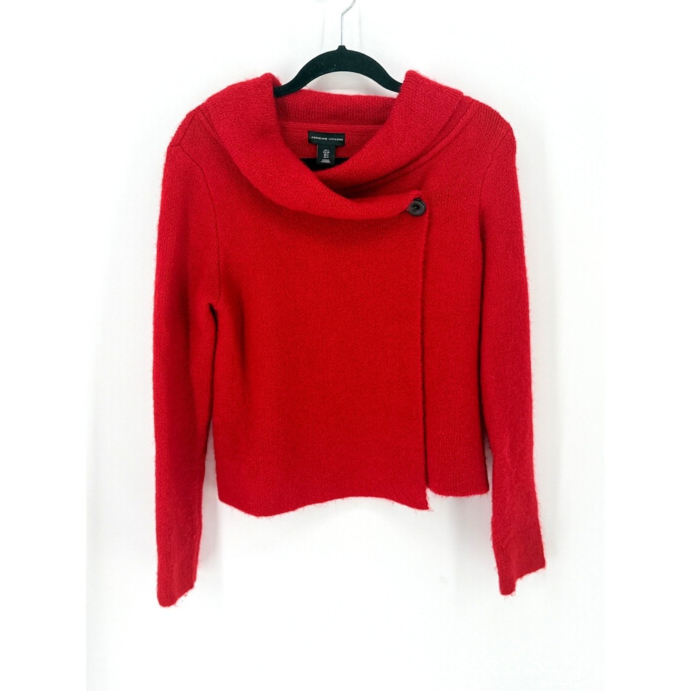Adrienne Vittadini Cropped Cowl Neck Wool Blend Sweater Size S Holiday Office